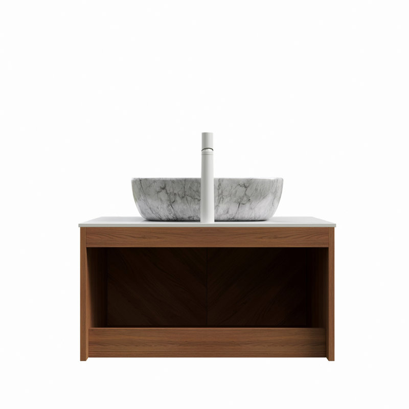 Bathroom Vanity With Ceramic Vessel Basin