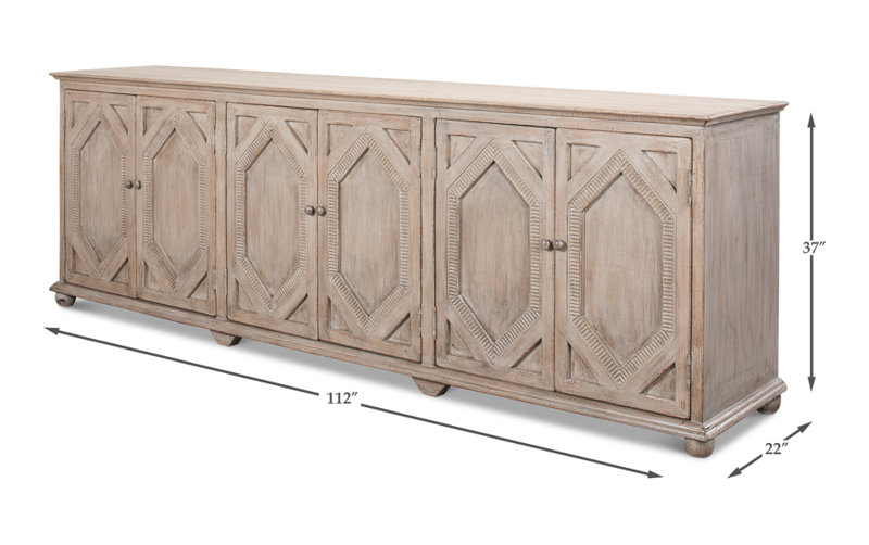 Diamond 112'' W Solid Wood Sideboard