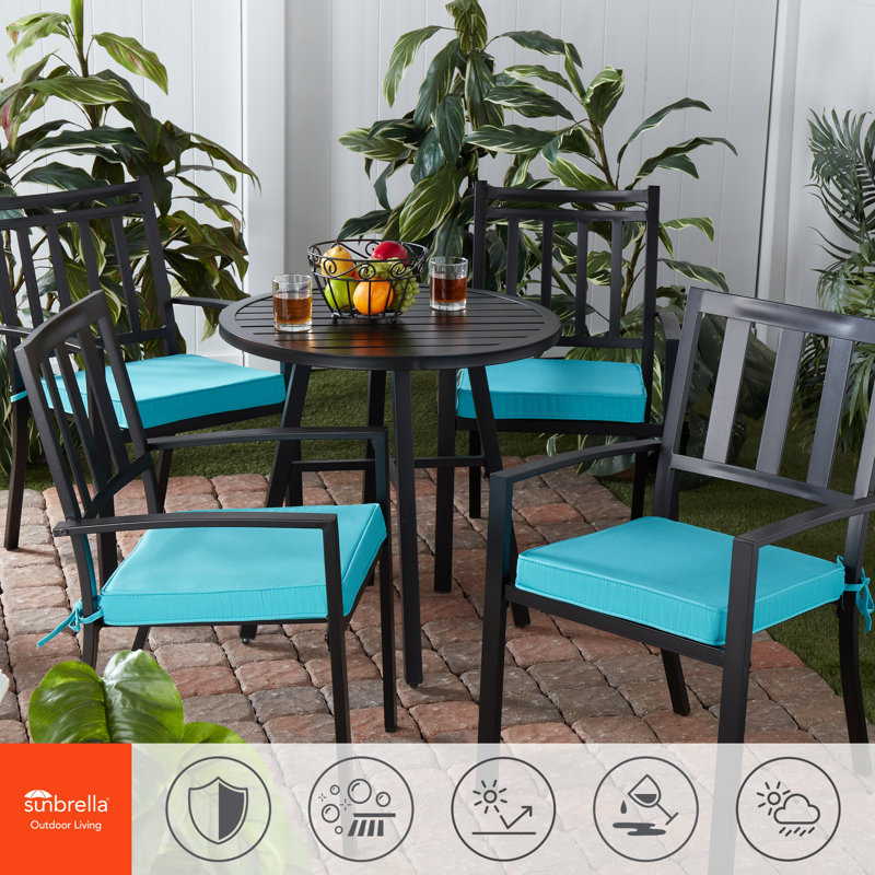 Sunbrella Outdoor Dining Chair Seat Pad, Canvas Aruba