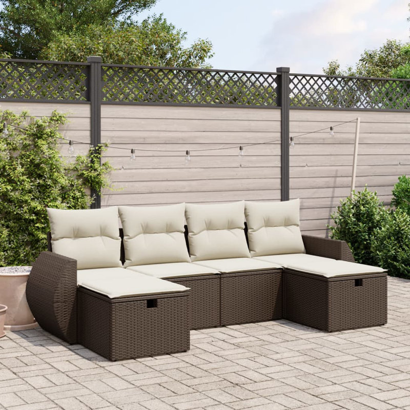 Vidaxl Garden Sofa Set  Poly Rattan Large Modular Garden Sofa Set