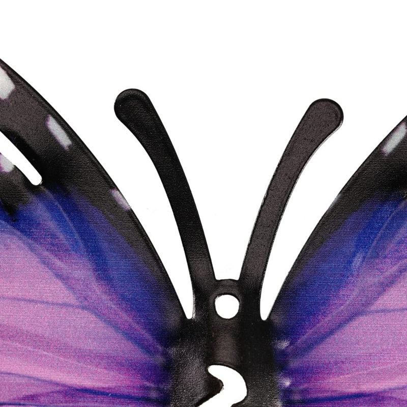 Metal Butterfly Wall Décor, Set of 4, Painted Wing Accents, Indoor Outdoor Garden Art