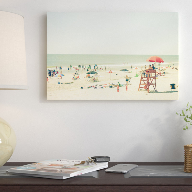 Jour à la plage, reproduction de photo sur toile tendue, H 18 po x l 26 po x P 1,5 po