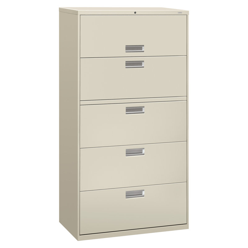 Brigade 5 Drawer Lateral Filing Cabinet, Light Gray