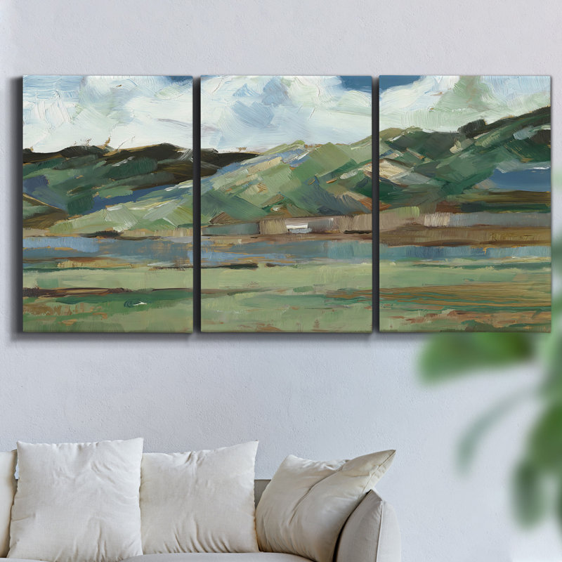 Charing Cross Bridge, 1899, reproduction sur toile 3 pièces, H 60 po x l 120 po x P 2 po