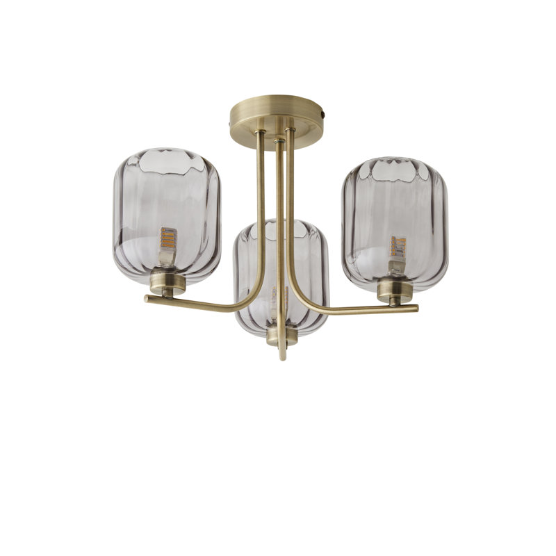 Amelie Glass Semi Flush Mount, Yes