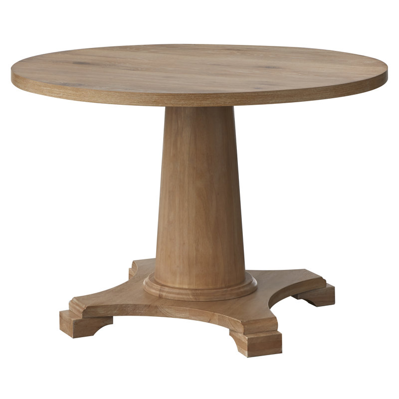 Whitmore 45.25" Pedestal Dining Table, Light Oak