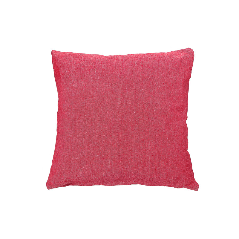 Coussin Chambray avec fermeture à glissière, Rouge