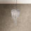 Chantant 4 Light 14in x 23in Pendant in Polished Stainless Steel with Clear Radiance Crystals
