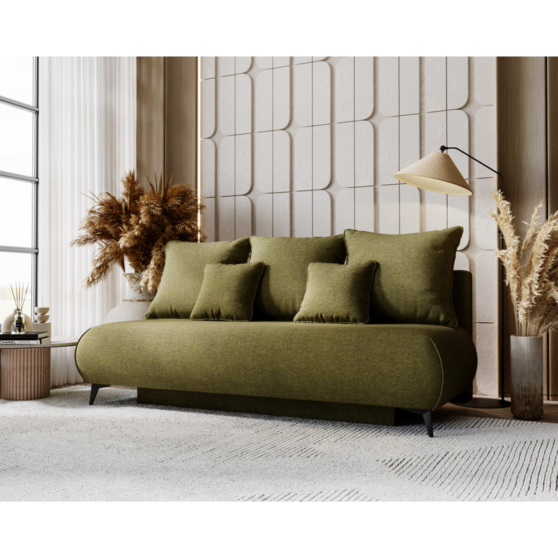 2 Seater Sofa Bed, Green