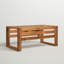 Rectangular Acacia Outdoor Coffee Table , 36'' in. W 20'' in. D