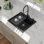 25'' L x 22" W Quartz Drop-In Kitchen Sink, Granite Composite Single Bowl Kitchen Sink with Sink Grid, Strainer and Roll-up Rack