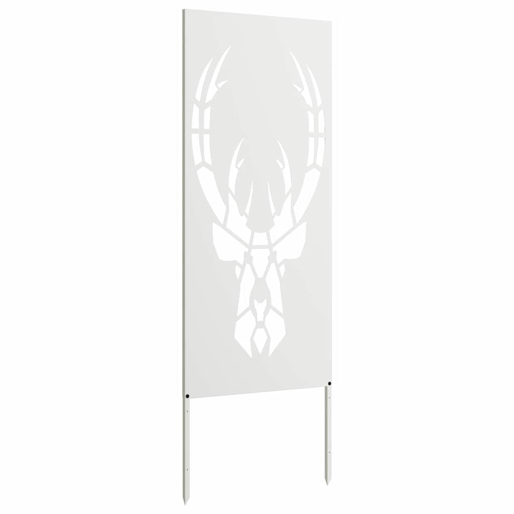 Garden Privacy Screen White 50 X 140 Cm Cold-Rolled Steel