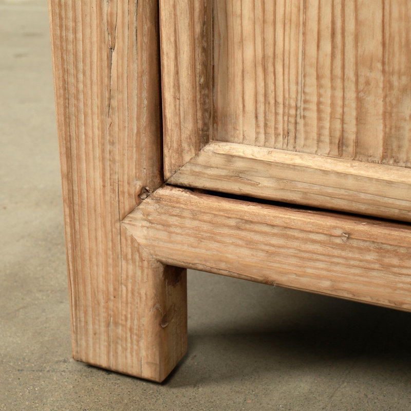 77“ Long Three Drawers Sideboard Weathered Natural