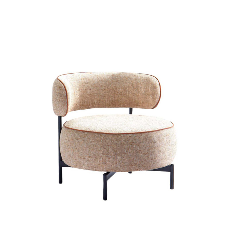 Chaise pivotante au fini brun clair