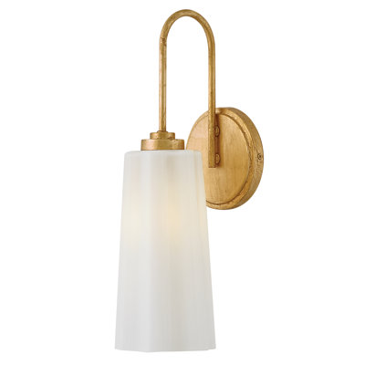 Applique murale de meuble-lavabo à lumière simple miel avec verre opale miel Honey