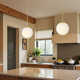 1-Light  Single Moon Globe Pendant For Hallway/Dining Room