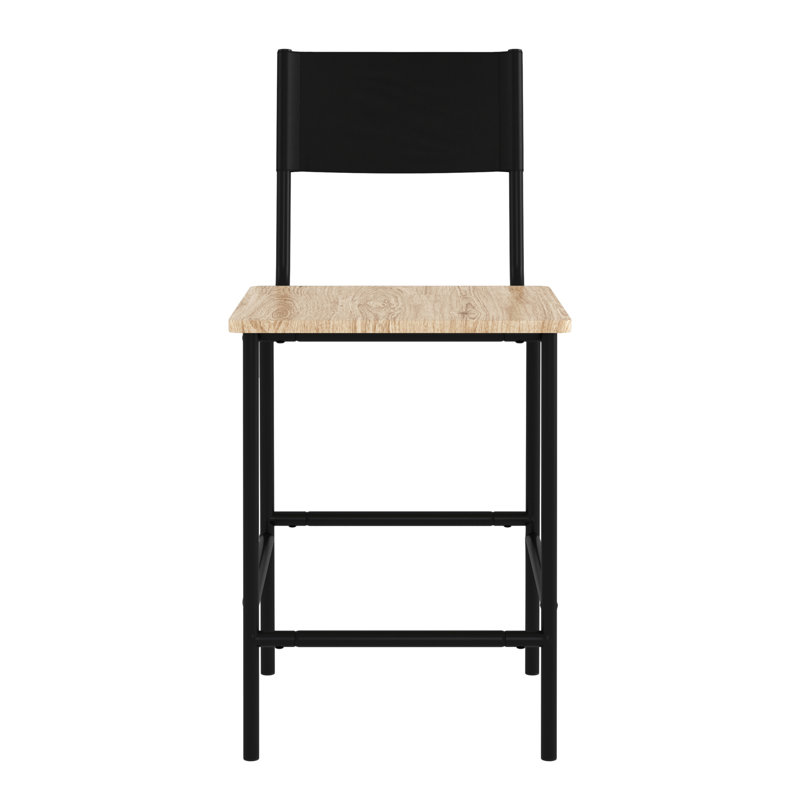 Tabouret de comptoir, finition noire