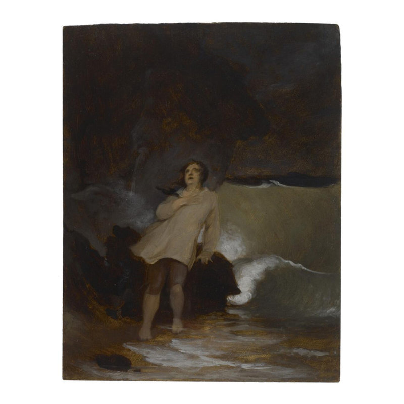 Le naufrage de Robinson Crusoé par Thomas Sully - Estampe numérique, H 28 po x l 22 po
