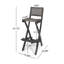Tabourets de bar pliants d'extérieur fabriqués en bois d'acacia avec assise tissée, idéaux pour une utilisation extérieure polyvalente et un rangement facile