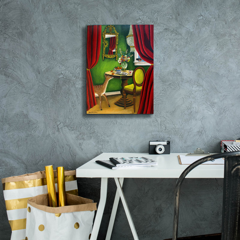 «Deer» par Catherine A Nolin, H 16 po x l 12 po x P 0,75 po