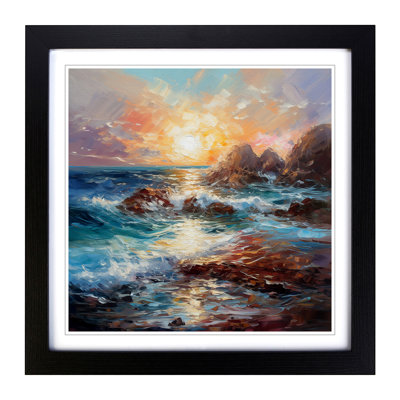 Ocean Palette Knife Painting No.5 - Framed Print