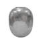 Vase en aluminium 12,5 x 12,5 x 15 po, stries argentées