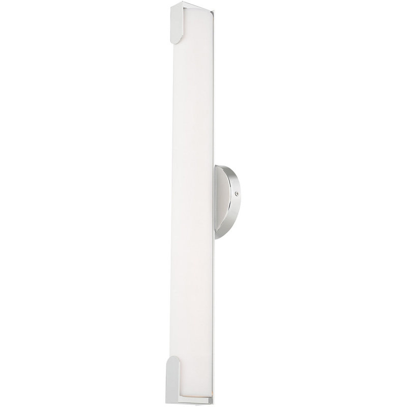 Barre d'éclairage de salle de bain 1 lumière DEL Lureatha, Chrome poli