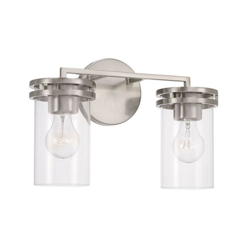 2 - Light Dimmable Vanity Light, Silver