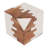 Modern Two Tone Cube Decorative Object For Home Decor - Stylish Sculpture Figurine Or Statues For Decorations For Living Room - 4", Natural/White