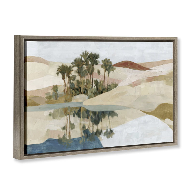 Cadre flottant Desert Oasis, 21 x 31, Montalcino Elm Floater Framed
