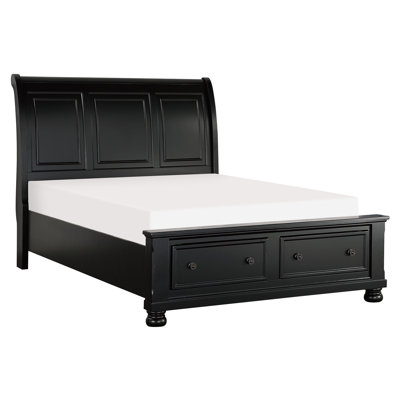 Laurelin Black Queen Sleigh Storage Platform Bed -  Everly Quinn, 494EDD9F28324F5BA0A85B36D122FA0F