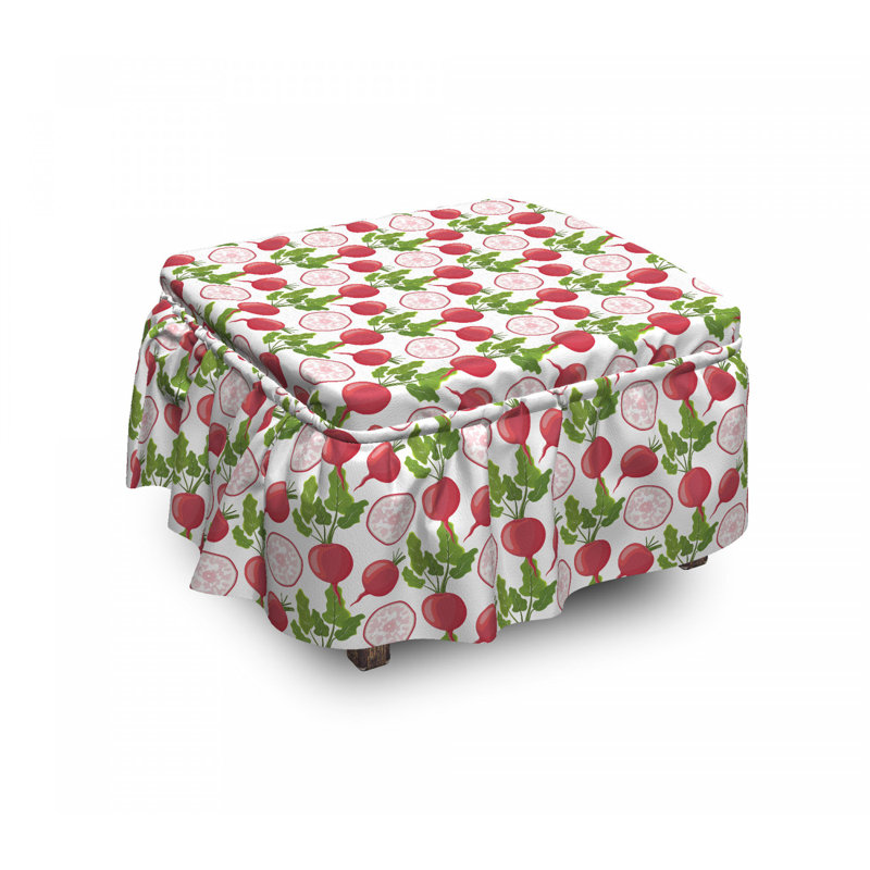 Housse pour décoratif repose-pieds, Vert chalet / gris