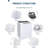 Portable Compact 2-in-1 Washer & Spin Dryer for Apartments/Small Spaces - Easy Knob Control, Space-Saving Design, Lightweight & Sleek Gray