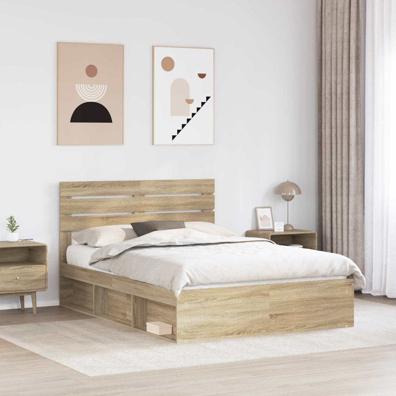 Solid Wood Bed, Sonoma, European Kingsize (160 x 200 cm)