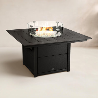 POLYWOOD Square 42" Fire Pit Table