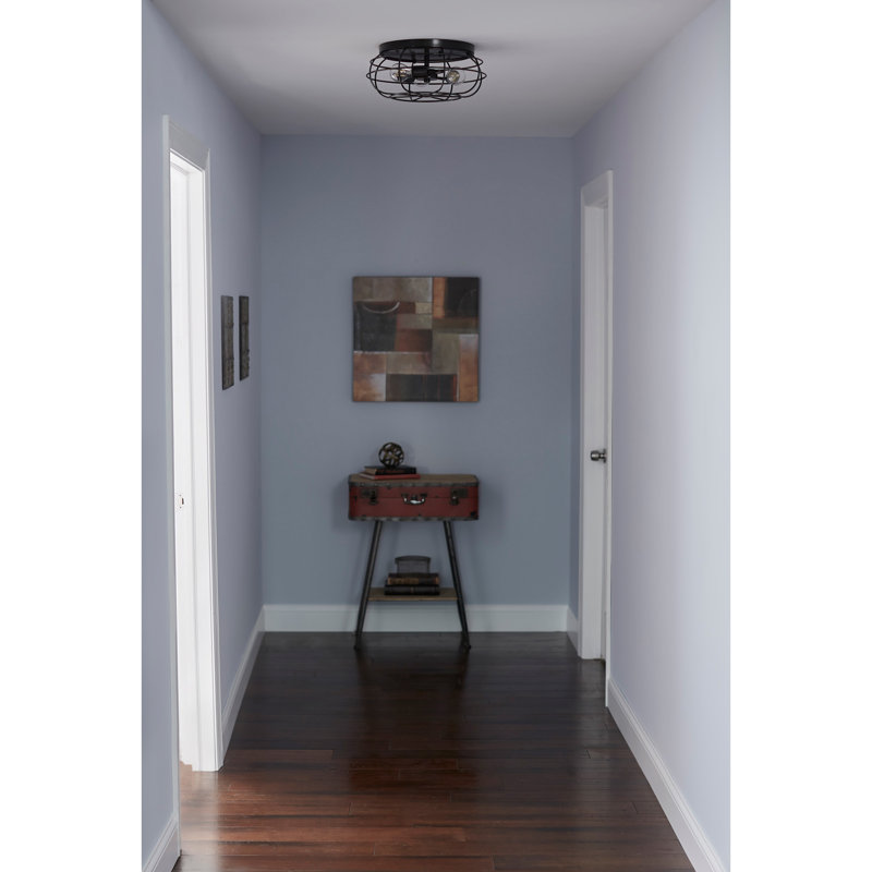 Sievers Flush Mount, Black, Gold