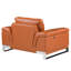Chaise en cuir fleur de couleur chameau, avec structure en bois franc séché au four, blocs de coin renforcés, rembourrage en mousse à 3 couches, pieds en acier inoxydable, cadre en bois brésilien massif, avec et coins,-46990166