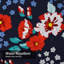 Rideau de douche imperméable à motif floral rouge et bleu avec 12 crochets-1301537483