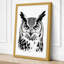 Watchful Owl Japandi - Wrapped Canvas-1165851433-1165851437