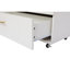 Commode de rangement blanche à 5 tiroirs avec poignées - Armoire de rangement moderne