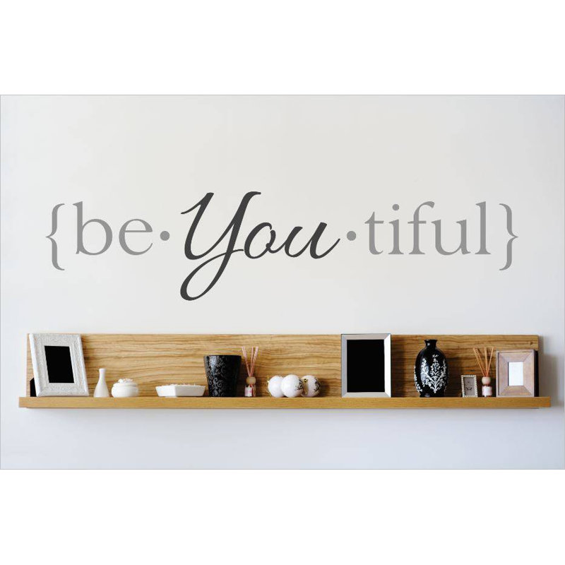 Décalcomanie murale beyoutiful, H 10 po x l 40 po x P 0,16 po