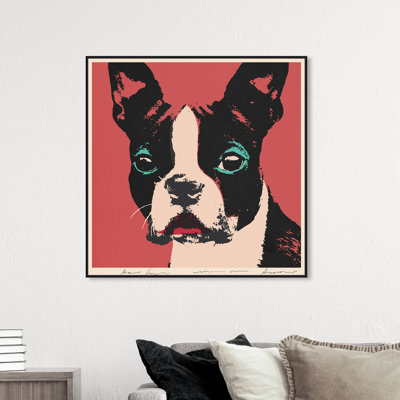 «Doggy Warhol», reproduction d'impression sur toile tendue