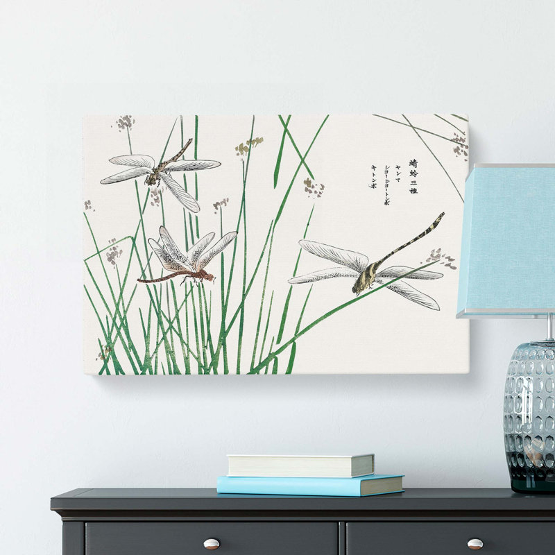 Dragonflies by Morimoto Toko - Wrapped Canvas, 35cm H x 50cm W x 3cm D
