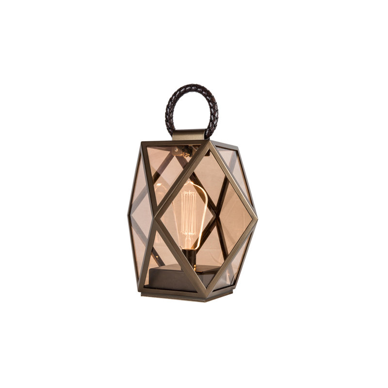 Muse Battery Outdoor Lantern Table Lamp, 9.9"H x 9.9"W x 9.9"D