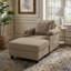 Chaise longue inclinable d'intérieur Havenly, fauteuil d'appoint et repose-pied ottoman-135898172