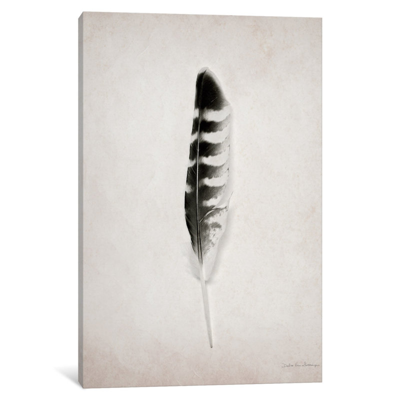 Plumes iv, impression sur toile tendue, H 12 po x l 8 po x P 0,75 po