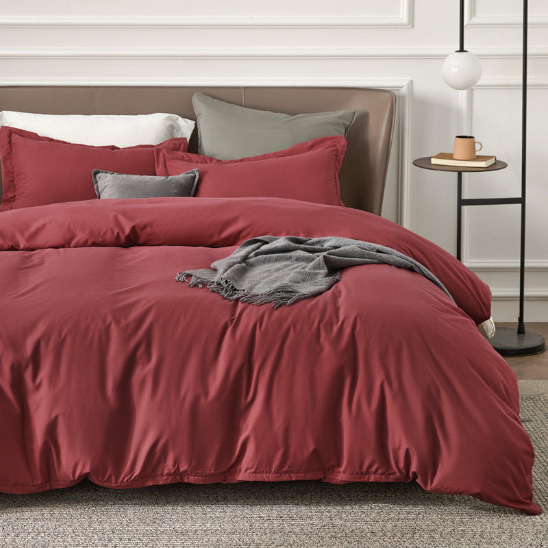 Bedsure Olive Green Duvet Cover Full Size - Soft Double Brushed Bedding Set for Kids & Adults（Set of 3）, Olive Green
