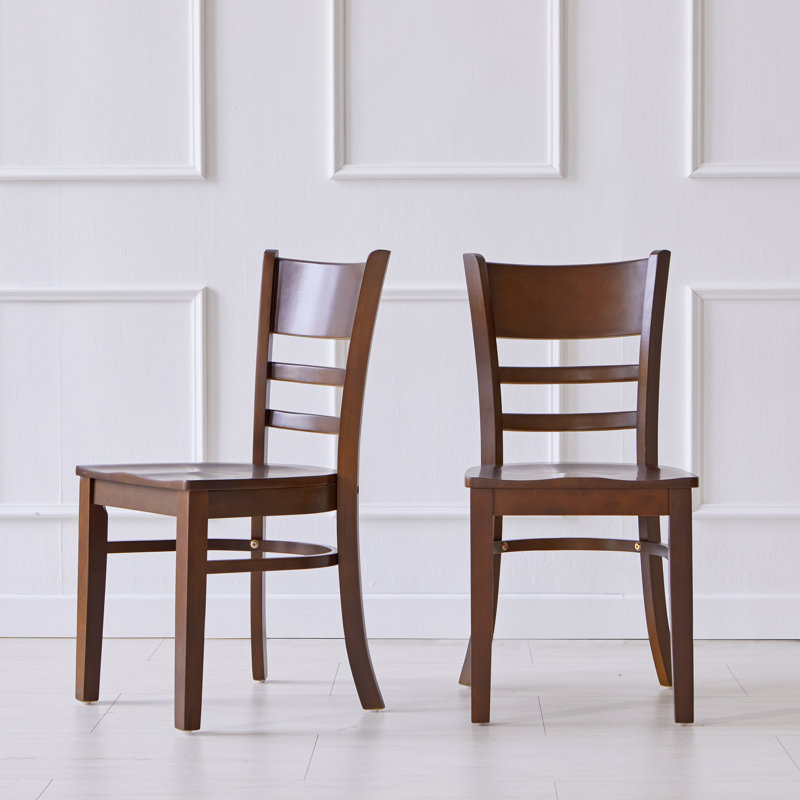 Ensemble de 2 chaises d'appoint Zida, Noyer