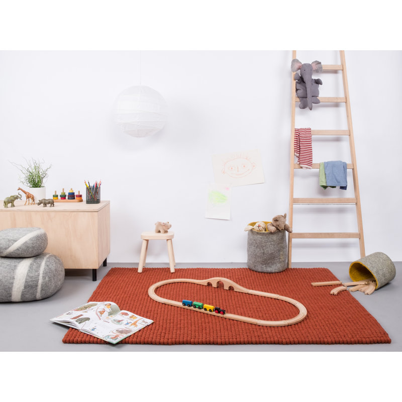 Solid Colour Hand Woven Area Rug, Rectangle 160 x 230cm