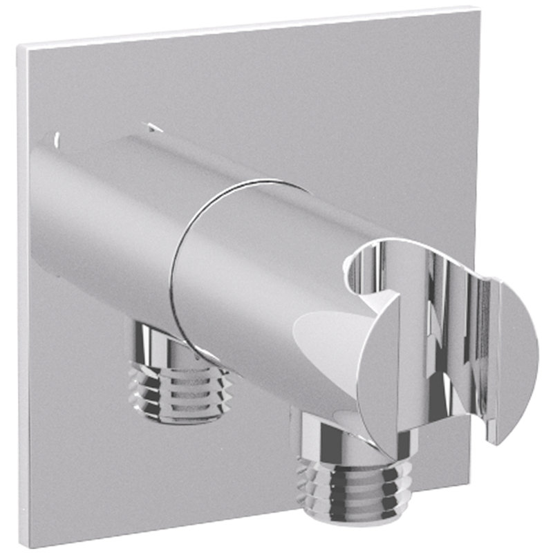 Coude de sortie de douche avec support de douche à main R + S, Chrome